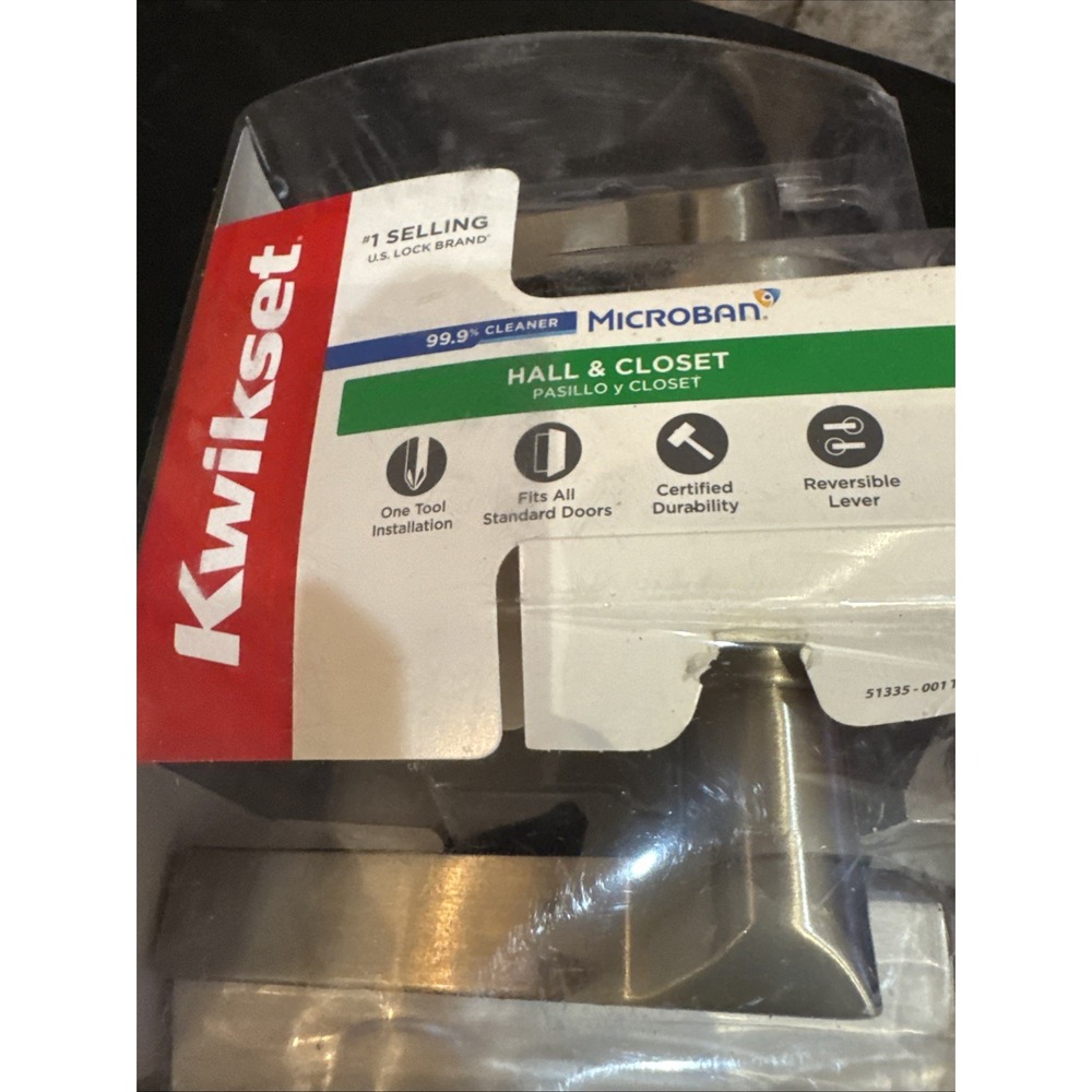 Kwikset Hollis Satin Nickel Lever Door Handle Hall And Closet